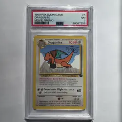 1999 POKEMON GAME MOVIE PROMO #5 DRAGONITE PSA 7 - Image 1