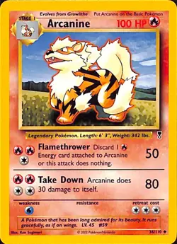 Pokemon TCG Arcanine #36/110 CCG Legendary Collection - Image 1