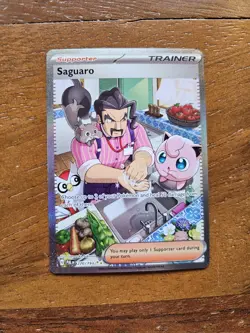 Saguaro 270/193 Full Art Trainer Sv02 Paldea Evolved Pokemon Double Gold Star - Image 1