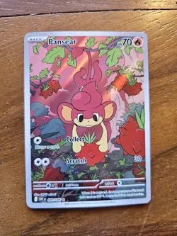 Pokemon TCG SV White Flare Pansear 099/086 Illustration Rare Gold Star - Image 1