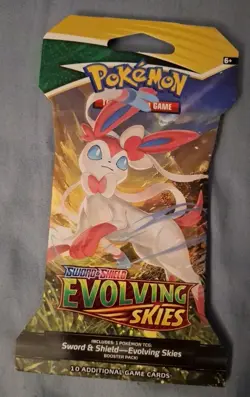 Pokemon TCG Evolving Skies Sleeved Booster Pack Sword & Shield New Sealed - Image 1