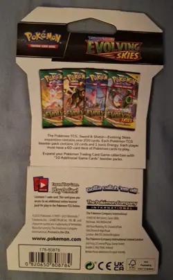 Pokemon TCG Evolving Skies Sleeved Booster Pack Sword & Shield New Sealed - Image 2