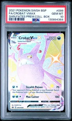 2021 POKEMON SHINING FATES CROBAT VMAX #99 PSA 10 - Image 1