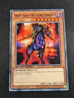 Yugioh - Swift Gaia the Fierce Knight SBCB-EN005 1st Common NM - Image 1