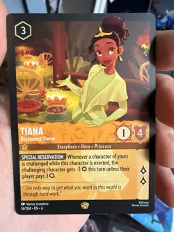 Disney Lorcana- Tiana - Restaurant Owner 16/204 Azurite Sea - Image 1