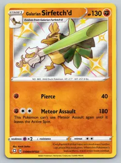 Galarian Sirfetch'd SV064/SV122 Shining Fates Shiny Holo Rare Pokemon Card NM - Image 1