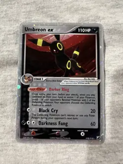 Pokemon TCG Umbreon EX 112/115 Unseen Forces 2005 Holo Rare Card - Image 1