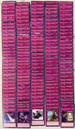 159 Yu-Gi-Oh Purple trap CARD LOT, ALL 1ST EDITIONS - Image 1
