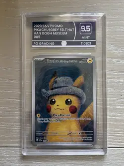 Pikachu with Grey Felt Hat SVP 085 Van Gogh Promo 2023 PG 9.5 Gem Mint Card - Image 1