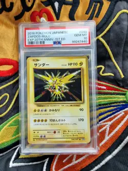 2016 POKEMON JPN EXPANSION 20TH ANV 1ST ED #040 ZAPDOS-HOLO PSA 10 - Image 1