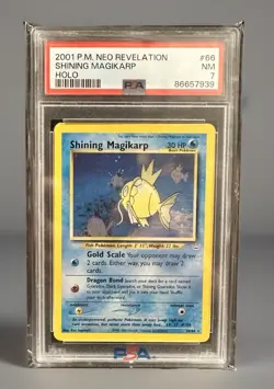 2001 POKEMON NEO RELEVATION #66 SHINING MAGIKARP PSA 7 - Image 1