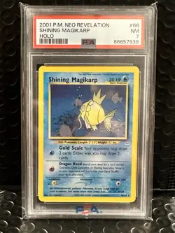 2001 POKEMON NEO RELEVATION #66 SHINING MAGIKARP PSA 7 - Image 3