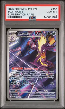 2025 POKEMON PFL EN-PHANTASMAL FLAMES ILLUSTRATION RARE #103 TOXTRICITY PSA 10 - Image 1