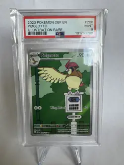 PSA 9 Pidgeotto #208 IR - 2023 Pokemon Sv03 Obsidian Flames 208/197 - Image 1