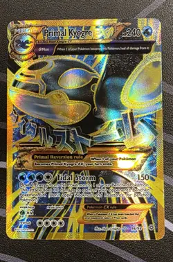 Pokemon Primal Kyogre EX Full Art Ultra Rare Holo 96/98 240 HP - Image 1