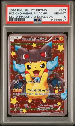 [PSA 10] SEQUENTIAL Charizard X Y Pikachu 207 208 XY-P Poncho Promo POKEMON - Image 2