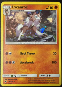 Pokemon - Lycanroc Theme Deck -Cracked Ice Holo- 76/147 - Burning Shadows - NM/M - Image 1