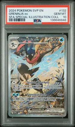 2024 POKEMON SVP EN-SV BLACK STAR PROMO #132 GRENINJA EX PSA 10 - Image 1