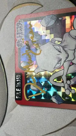 Pokemon Mewtwo Signed Dan Green Carddass Holo No. 150 Pocket Monsters 1997 🔥 - Image 5
