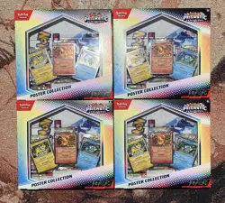 Pokemon TCG Scarlet & Violet Prismatic Evolutions Poster Collection 4x Lot - Image 1