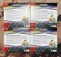 Pokemon TCG Scarlet & Violet Prismatic Evolutions Poster Collection 4x Lot - Image 2