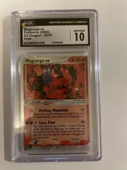 CGC 10 Pokemon Magcargo ex EX Dragon 95/97 Holo Rare EX - Image 1