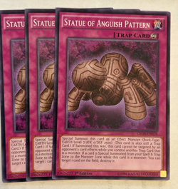 YUGIOH- 3x- Statue Of Anguish Pattern - CROS-EN078 - Common - 1st Ed. (PLAYSET) - Image 1
