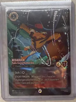 Disney Lorcana Negaduck Public Enemy Number One Enchanted Winterspell 232/204 - Image 1