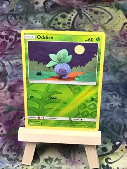 Oddish 6/214 Reverse Holo Cute Full Moon Asako Ito Crocheted Art Pokemon Card - Image 2