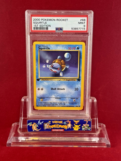 2000 Pokemon 1st Edition Team Rocket SQUIRTLE Card #68/82 PSA 9 Mint - Image 1