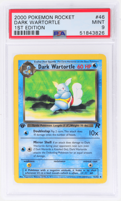 2000 Pokemon Team Rocket Dark Wartortle 1st Edition #46 PSA 9 - Image 1