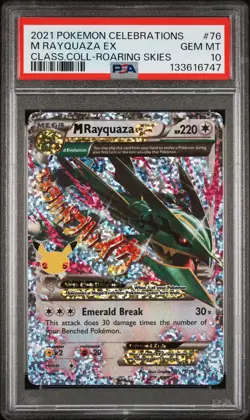 2021 POKEMON CELEBRATIONS CLASSIC COLL #76 M RAYQUAZA EX PSA 10 - Image 1