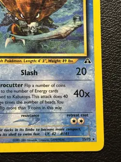 Pokemon Kabutops 1st Edition Neo Discovery 25/75 Non Holo Rare MP - Image 5
