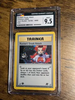 Pokemon 2000 🚀 Team Rocket 1st Edition Rocket's Sneak Attack #16 Holo ✨ CGC 9.5 - Image 2