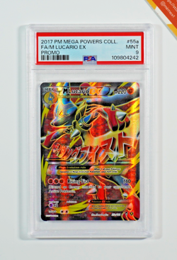 Pokemon PSA 9 M Lucario Ex #55a Full Art Mega Powers Coll Promo 2017 English - Image 1