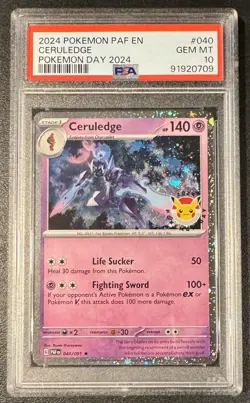 Ceruledge 040/091 2024 Pokemon Day Cosmos Holo Promo Pokemon TCG - PSA 10 - Image 1