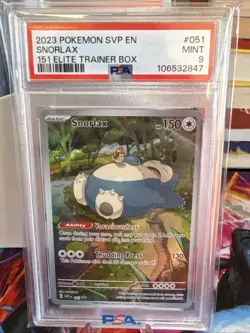 2023 POKEMON 151 ELITE TRAINER BOX PROMO SVP #051 SNORLAX PSA 9 - Image 1