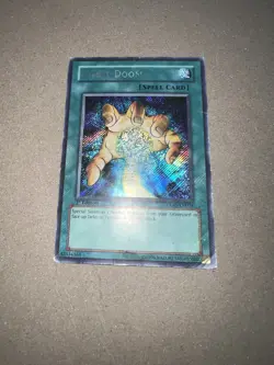 Yugioh Silent Doom 1st Edition Secret Rare GLAS-EN094 HP - Image 1