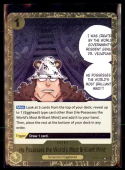 One Piece He Possesses the World's Most Brilliant Mind Pirate Foil 2 Lot - Image 1