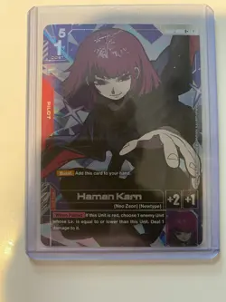 Haman Karn Alternate Art Foil - GD02-091 - R+ NM - Gundam TCG Card Game - Image 1
