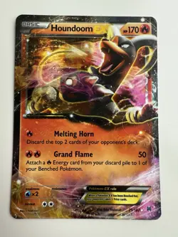 Pokemon TCG Houndoom EX Holo Ultra Rare Card 21/162 XY Breakthrough - Image 1