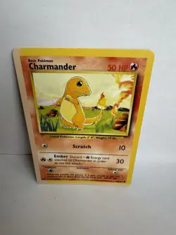 Charmander 46/102 Base Set Non Holo Pokemon Card 1999 TCG WOTC Original - Image 1