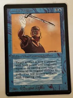 Magic the Gathering MTG Animate Artifact Beta NM Playset (4) (Beta Bob) - Image 5