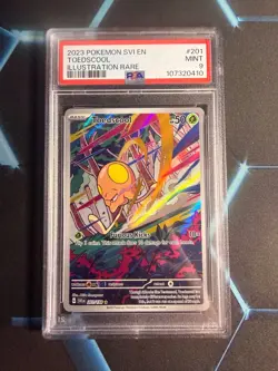 Pokemon TCG Toedscool Scarlet & Violet Base Set 201/198 Illustration Rare PSA 9 - Image 1