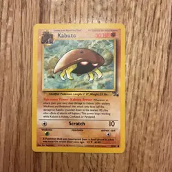 Pokemon TCG Kabuto Unlimited Common Card # 50/62 NEAR MINT CONDITION - Image 1