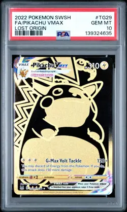 PSA 10 Pikachu VMax TG29 - Pokemon Lost Origin Trainer Gallery - Pokemon TCG - Image 1
