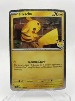 Pikachu 051/162 SWIRL 🌀 Cosmos Holo - Pokemon Day 2026 Stamped Promo TCG - Image 2