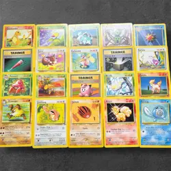 Vintage Pokemonkarten Sammlung Englisch 20 Karten - 51/64 59/102 Usw - Image 1