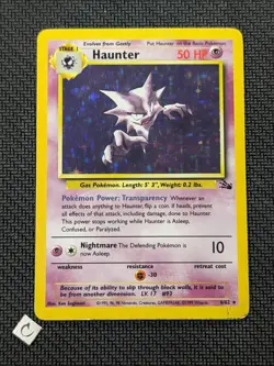 Haunter 6/62 - Fossil Unlimited Holo Rare Pokemon TCG HP - Image 1
