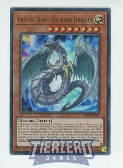 Yugioh Crystal Beast Rainbow Dragon GFP2-EN001 Ultra Rare 1st Edition Near Mint - Image 1